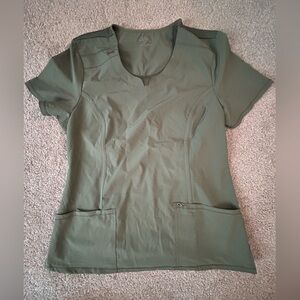Olive Green Scrub Top